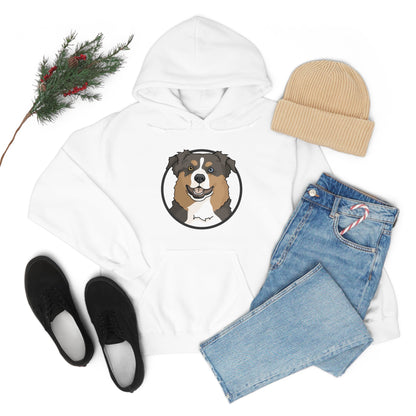 Australian Shepherd Circle | Hooded Sweatshirt - Detezi Designs-10672153396147698865