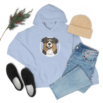 Australian Shepherd Circle | Hooded Sweatshirt - Detezi Designs-10672153396147698865