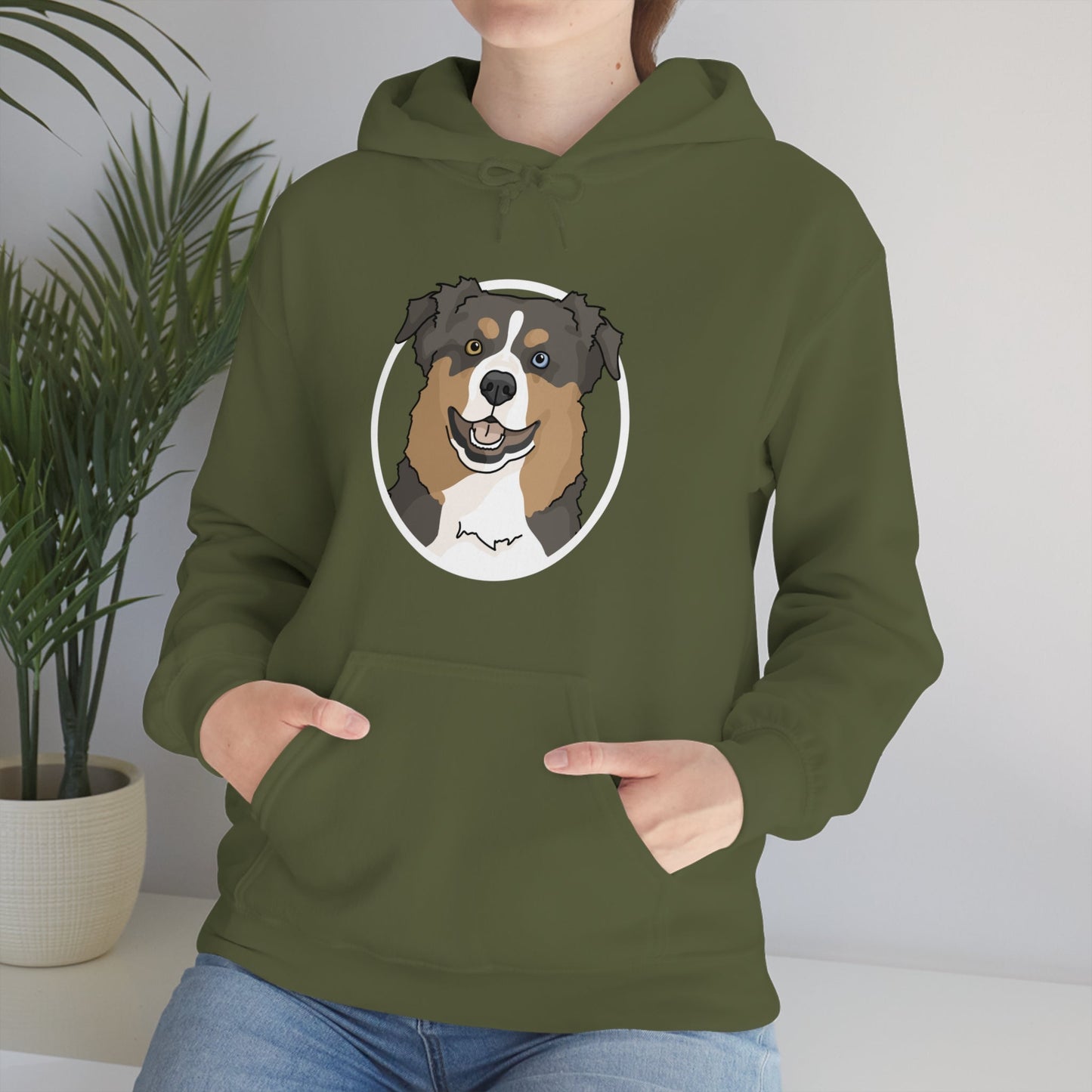 Australian Shepherd Circle | Hooded Sweatshirt - Detezi Designs-10672153396147698865