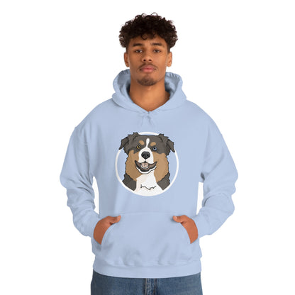 Australian Shepherd Circle | Hooded Sweatshirt - Detezi Designs-10672153396147698865