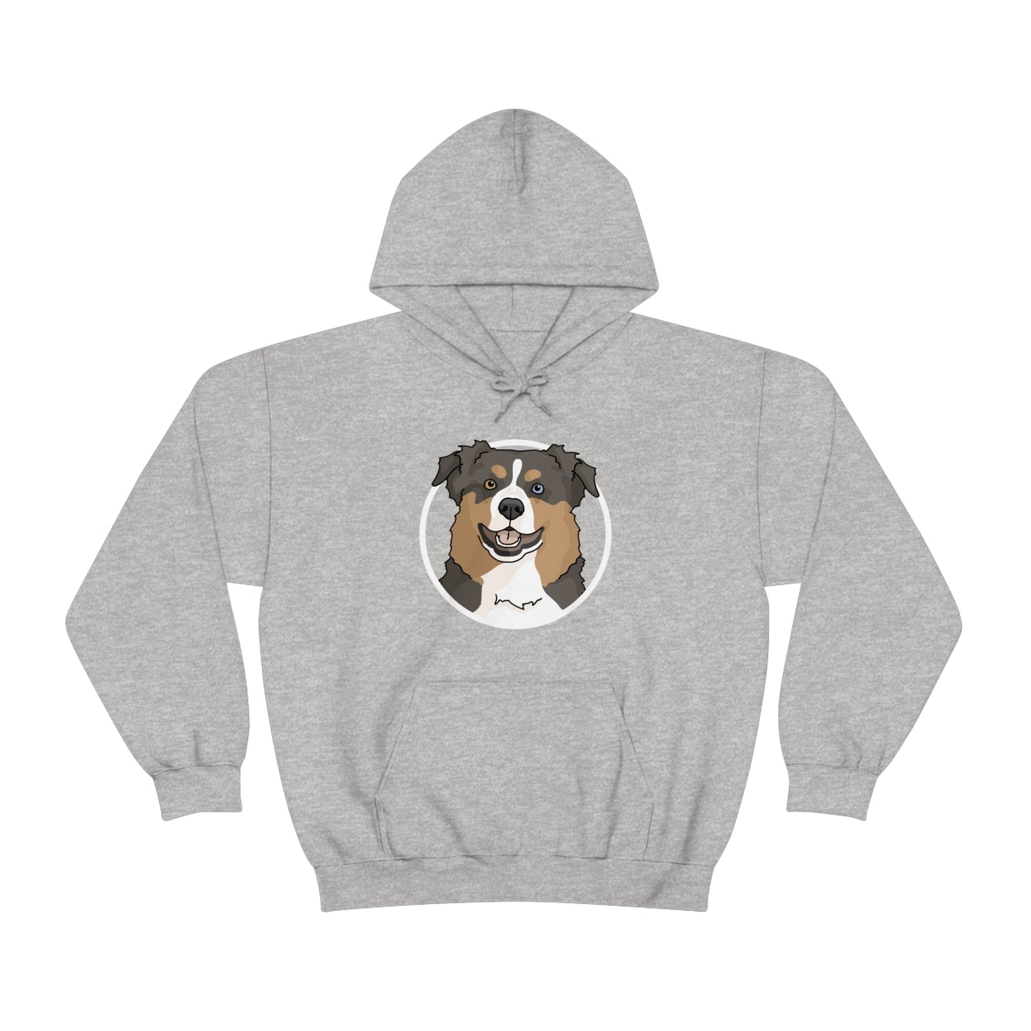 Australian Shepherd Circle | Hooded Sweatshirt - Detezi Designs-10672153396147698865