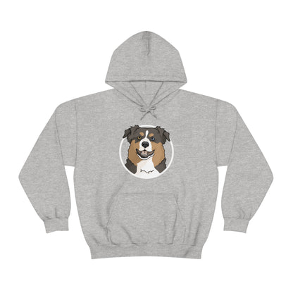 Australian Shepherd Circle | Hooded Sweatshirt - Detezi Designs-10672153396147698865