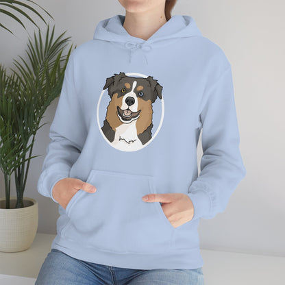 Australian Shepherd Circle | Hooded Sweatshirt - Detezi Designs-10672153396147698865