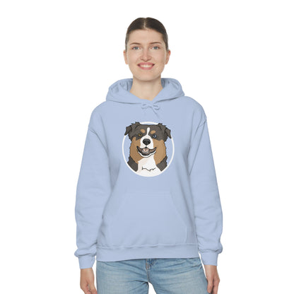 Australian Shepherd Circle | Hooded Sweatshirt - Detezi Designs-10672153396147698865