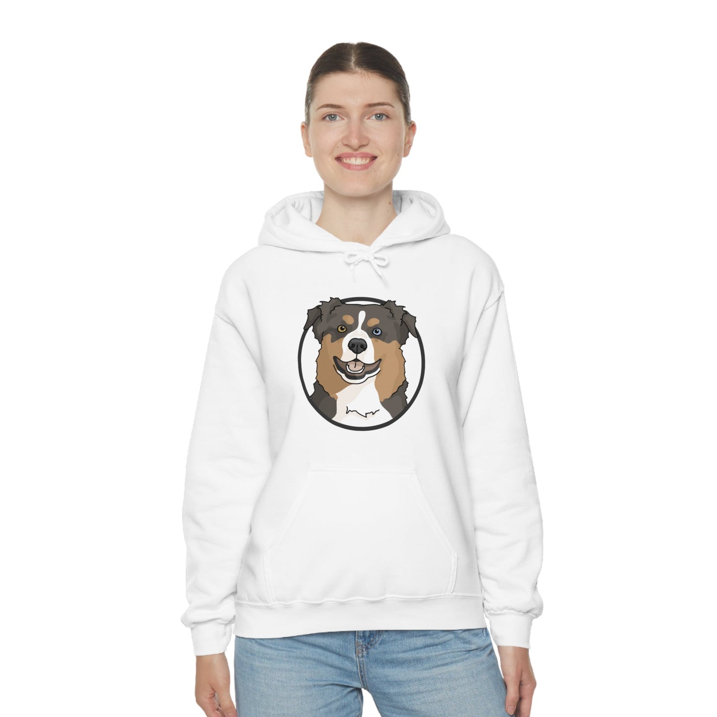 Australian Shepherd Circle | Hooded Sweatshirt - Detezi Designs-10672153396147698865