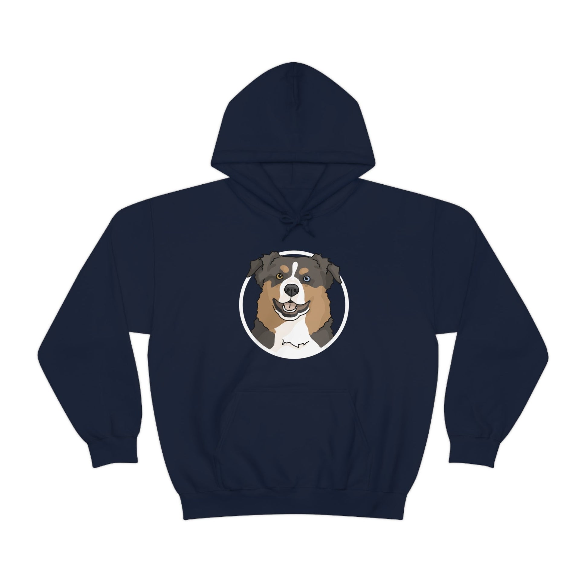 Australian Shepherd Circle | Hooded Sweatshirt - Detezi Designs-18151061299300483032