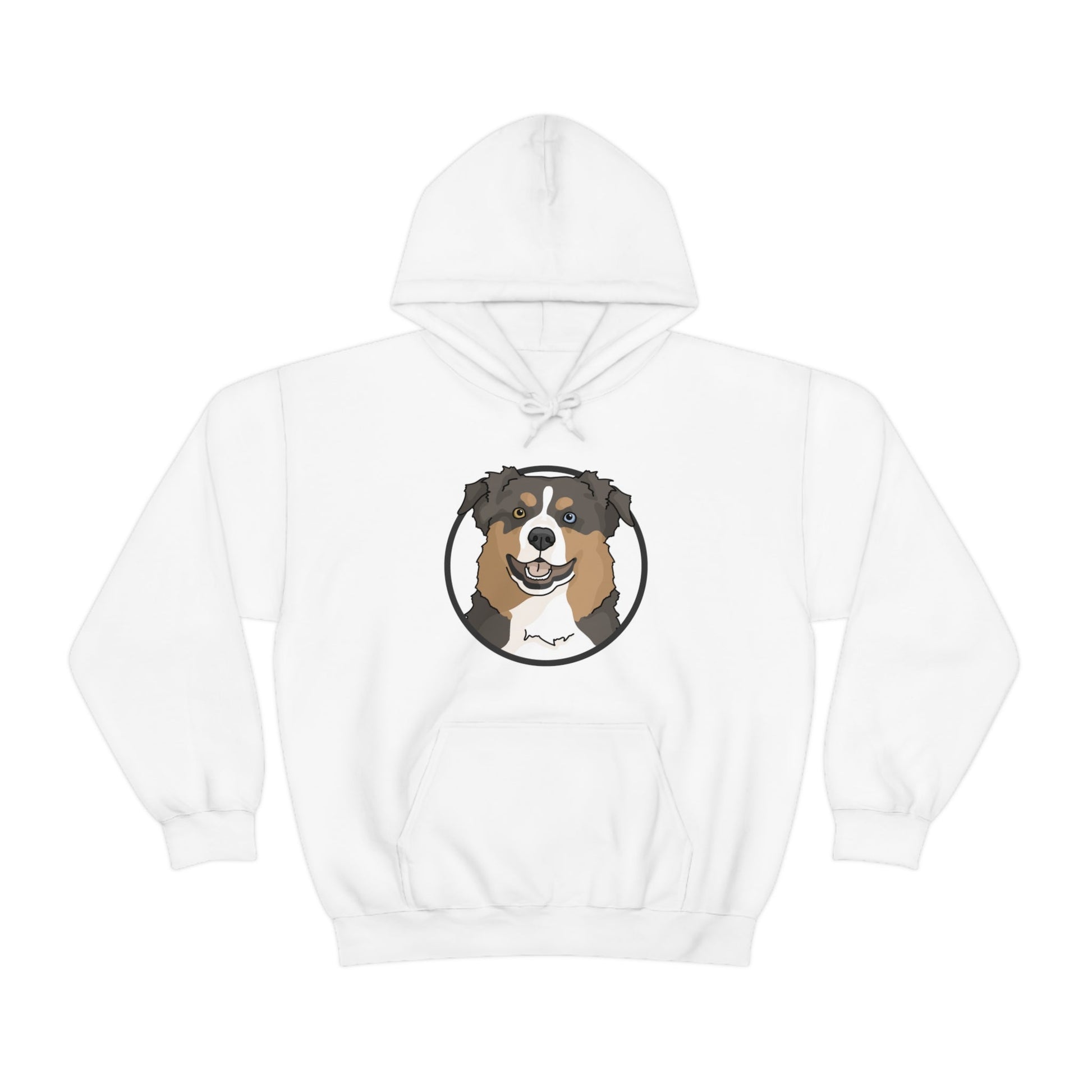 Australian Shepherd Circle | Hooded Sweatshirt - Detezi Designs-19566670738293271697