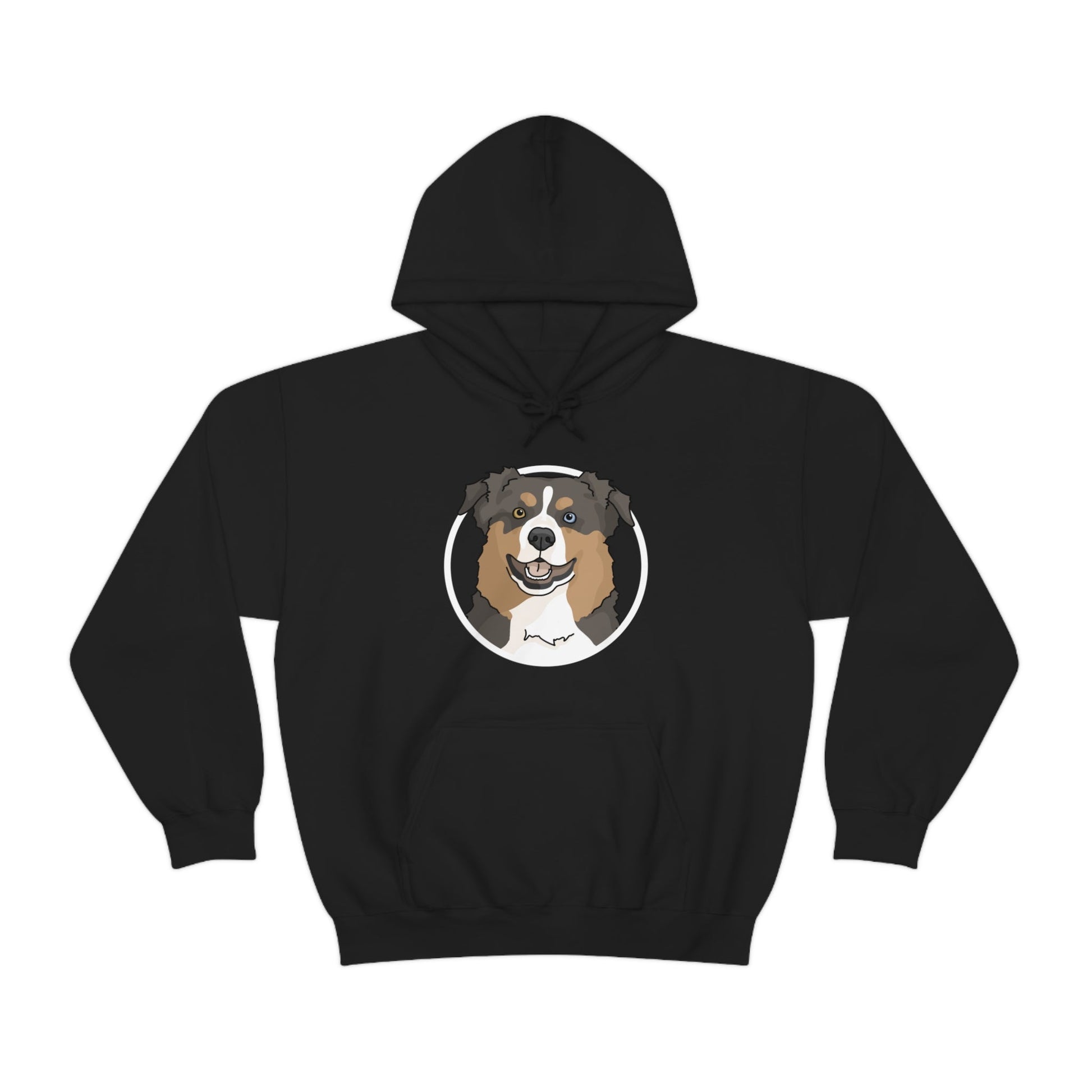 Australian Shepherd Circle | Hooded Sweatshirt - Detezi Designs-22427832478801037267