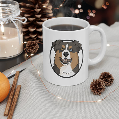 Australian Shepherd Circle | Mug - Detezi Designs-13199668514800184015