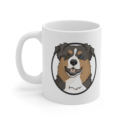 Australian Shepherd Circle | Mug - Detezi Designs-13199668514800184015