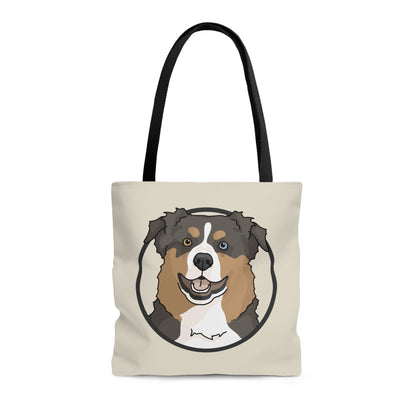 Australian Shepherd Circle | Tote Bag - Detezi Designs-11841576374645468130