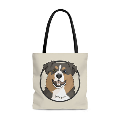 Australian Shepherd Circle | Tote Bag - Detezi Designs-17789994531329237581