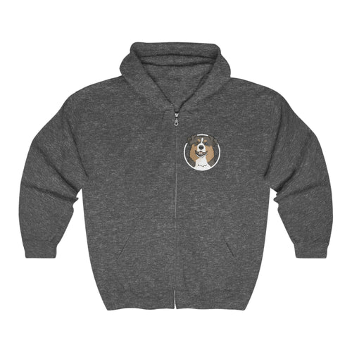 Australian Shepherd Circle | Zip-up Sweatshirt - Detezi Designs-14667152245639293659