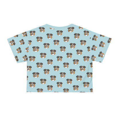 Australian Shepherd Faces | Crop Tee - Detezi Designs-GR001