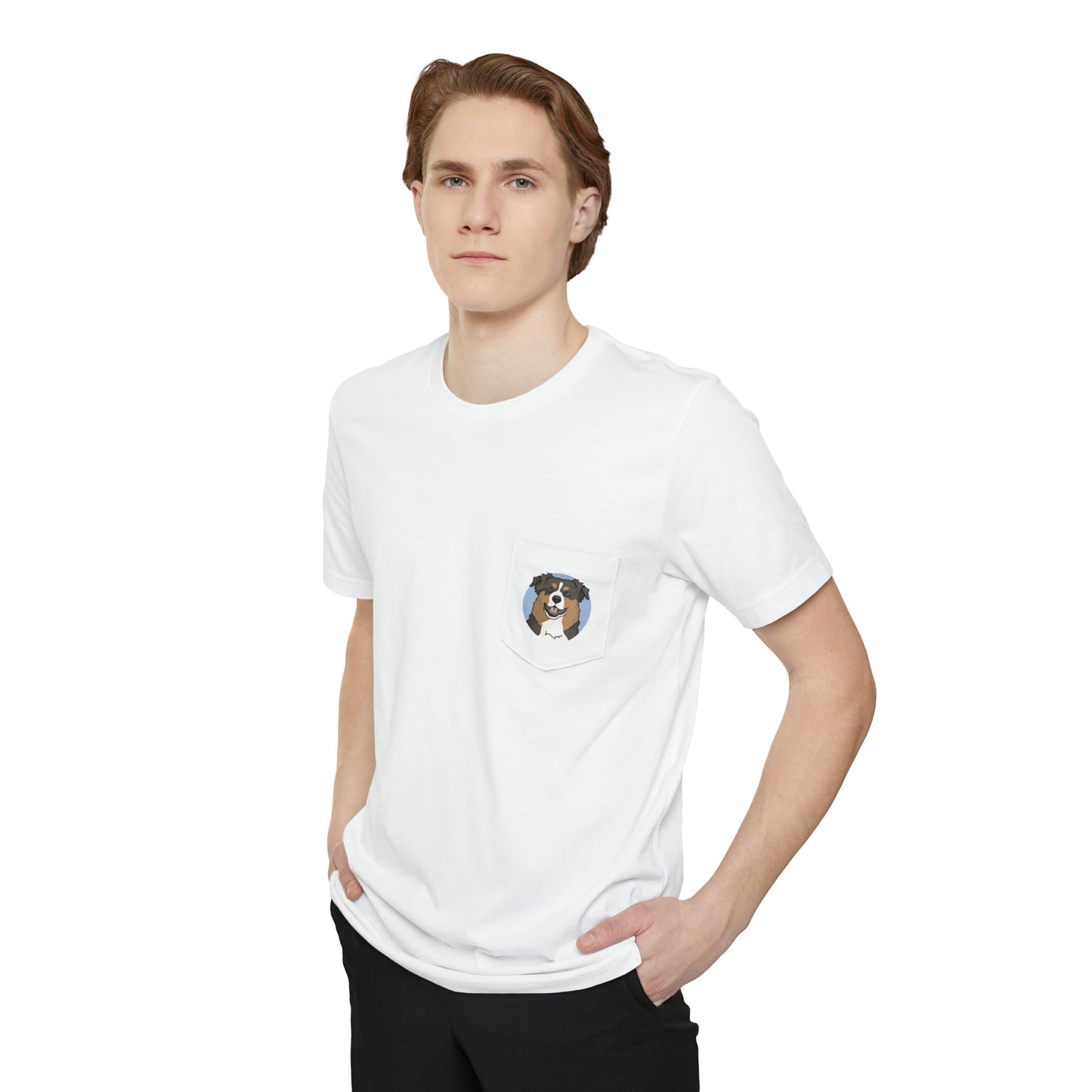 Australian Shepherd | Pocket T-shirt - Detezi Designs-32108903143919333188