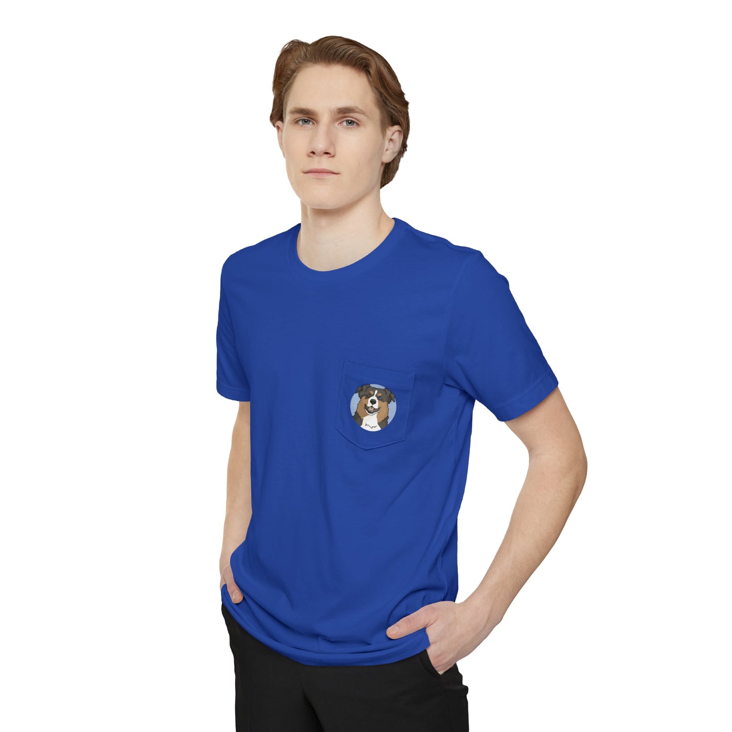 Australian Shepherd | Pocket T-shirt - Detezi Designs-32108903143919333188