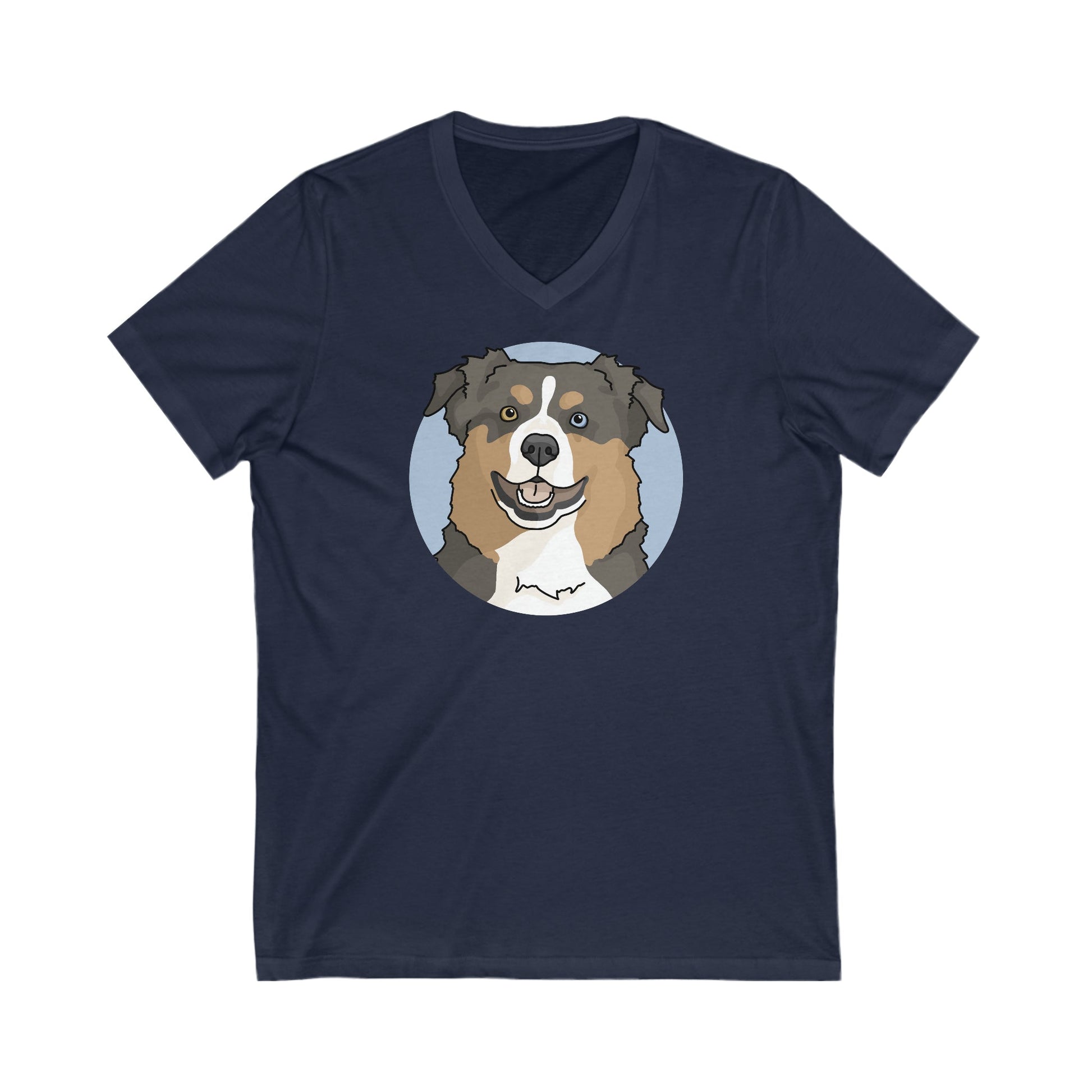 Australian Shepherd | Unisex V-Neck Tee - Detezi Designs-41260467181319924517