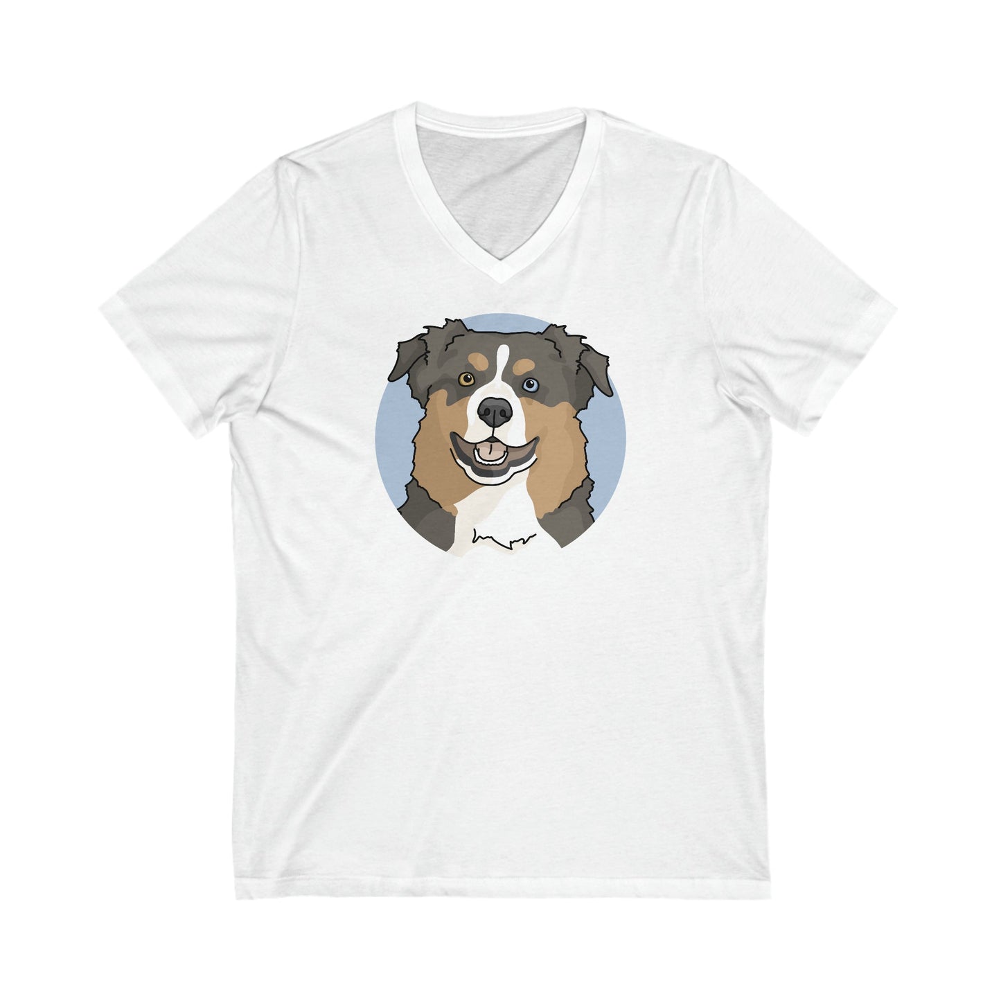 Australian Shepherd | Unisex V-Neck Tee - Detezi Designs-75913278886447269662