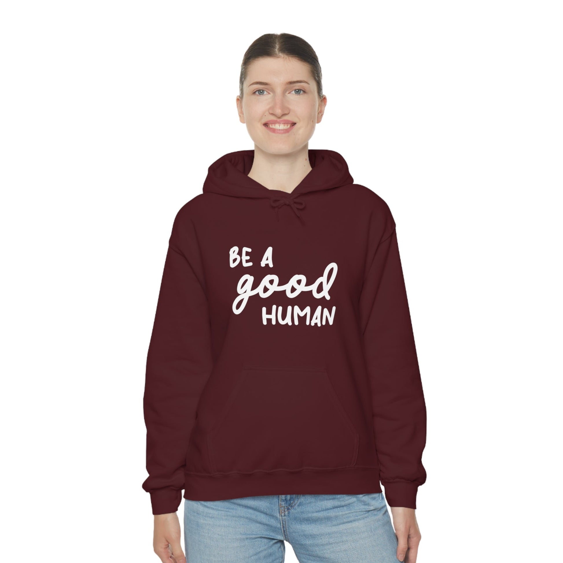Be A Good Human | Hooded Sweatshirt - Detezi Designs-56770440776516457922