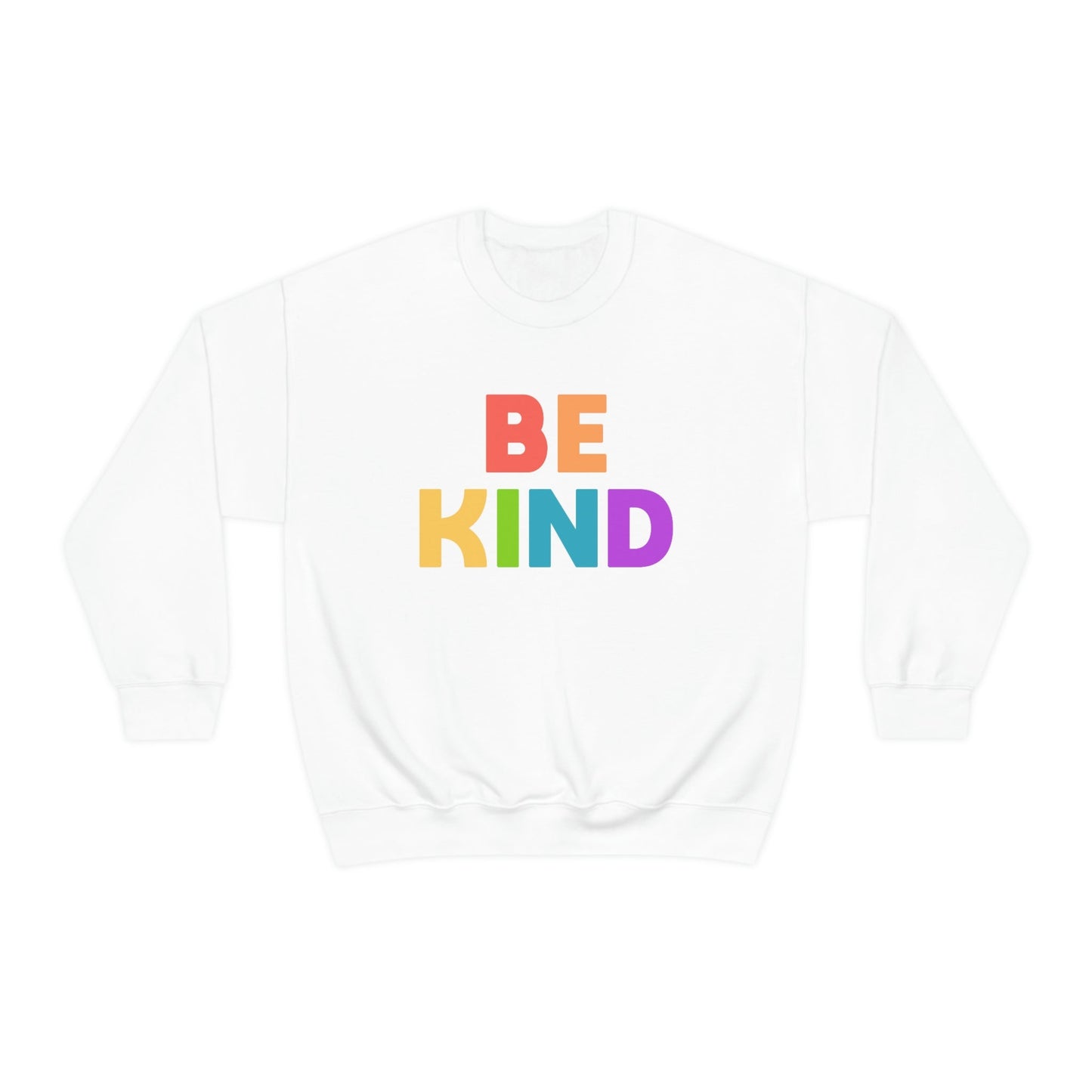 Be Kind Rainbow | Crewneck Sweatshirt - Detezi Designs-23946406458776265468