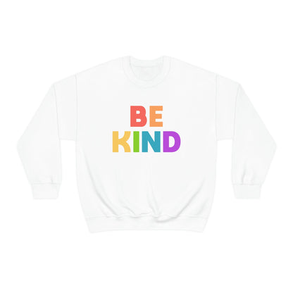 Be Kind Rainbow | Crewneck Sweatshirt - Detezi Designs-23946406458776265468