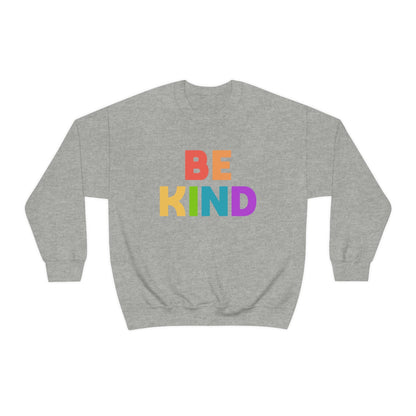 Be Kind Rainbow | Crewneck Sweatshirt - Detezi Designs-24923159957599523240