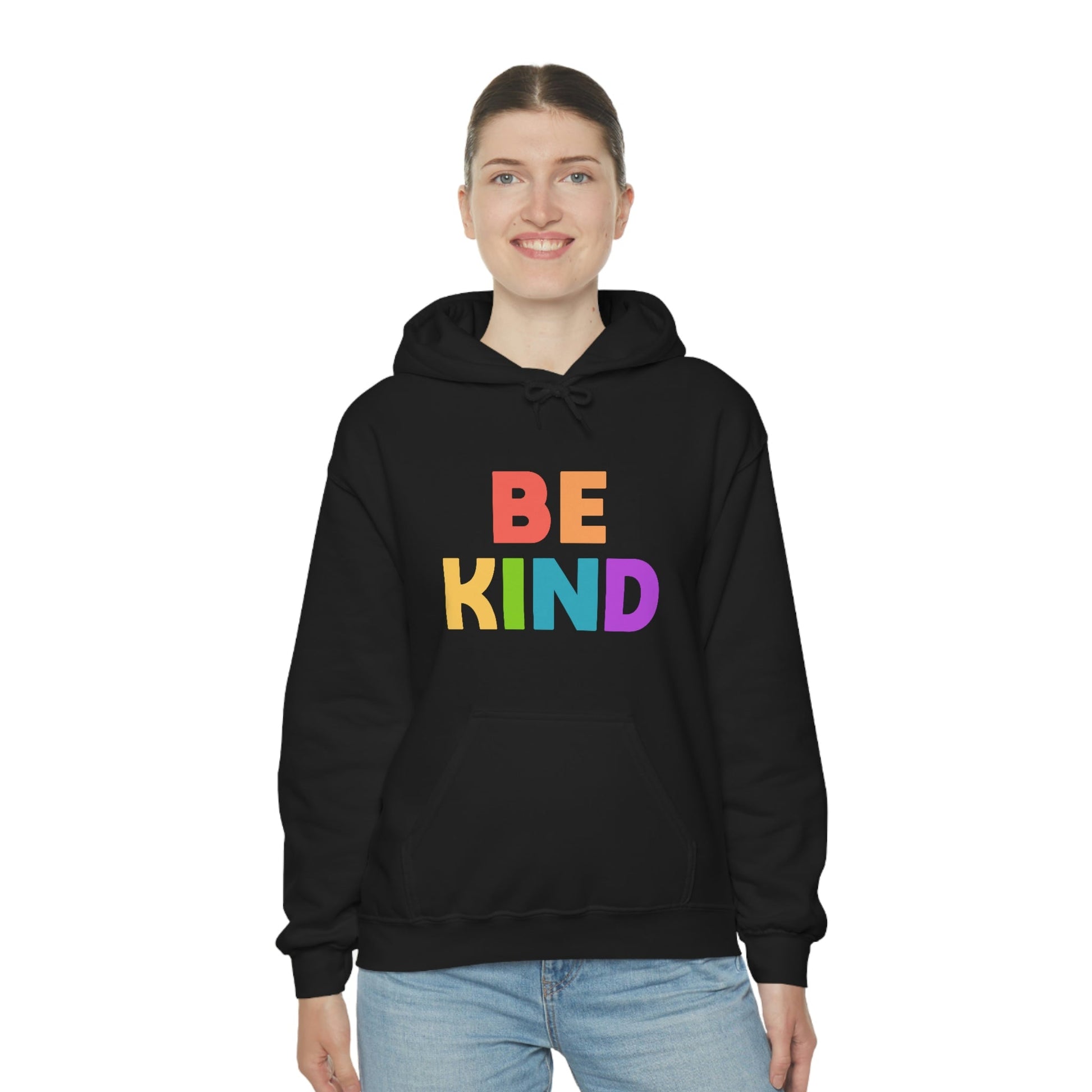 Be Kind Rainbow | Hooded Sweatshirt - Detezi Designs-13974620771217463536