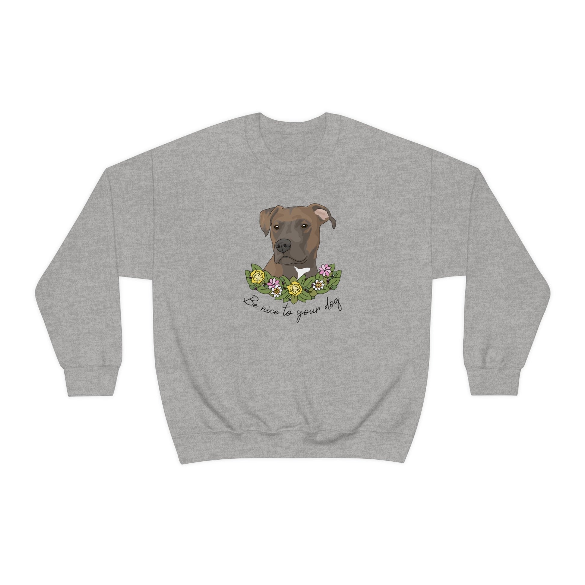 Be Nice to Your Dog | Crewneck Sweatshirt - Detezi Designs-14873384001743543470