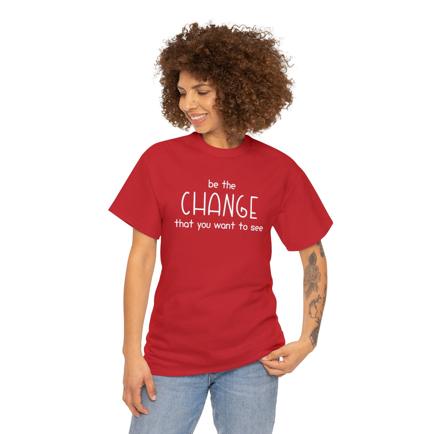 Be The Change That You Want To See | Text Tees - Detezi Designs-25209508129284190297