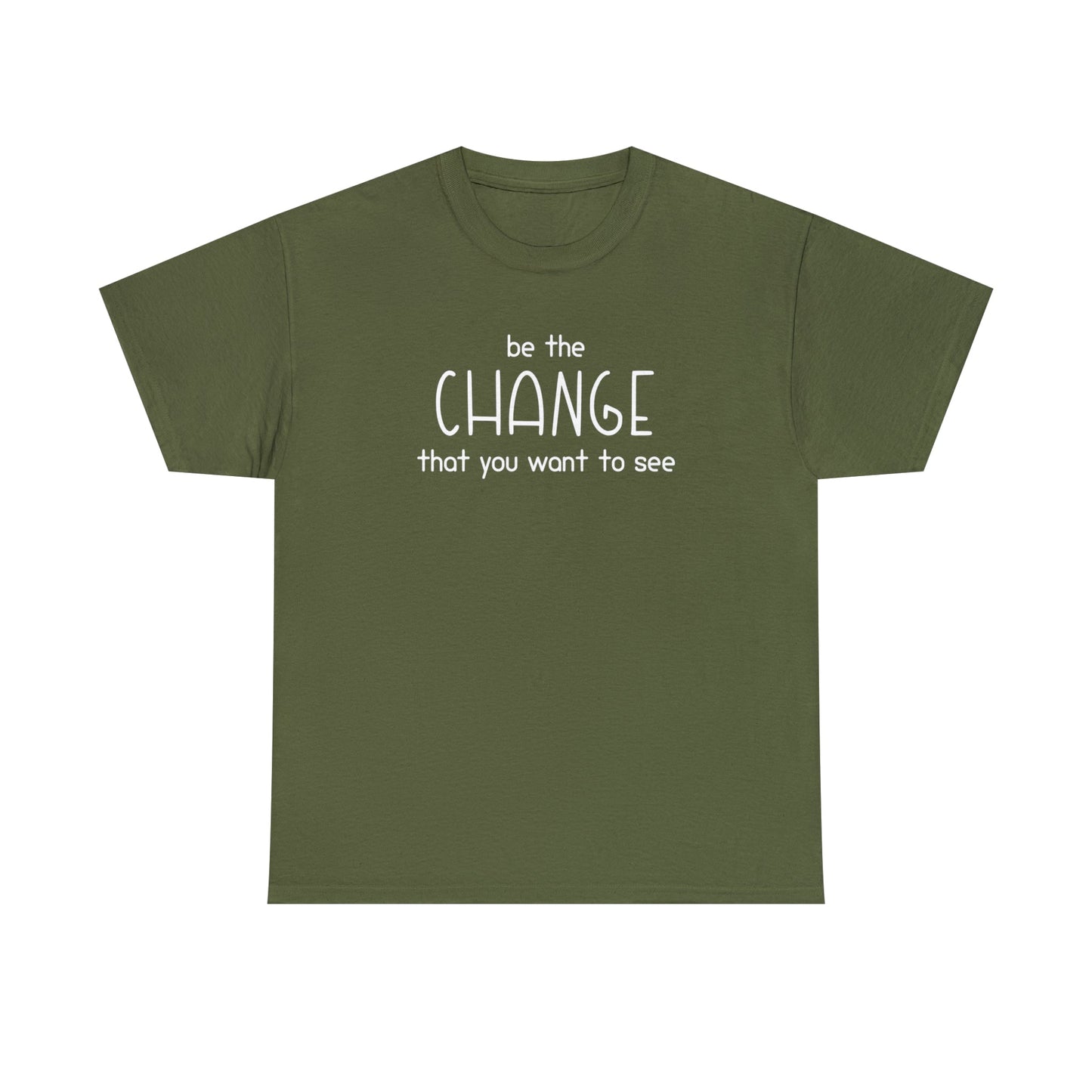 Be The Change That You Want To See | Text Tees - Detezi Designs-28004607793511370097