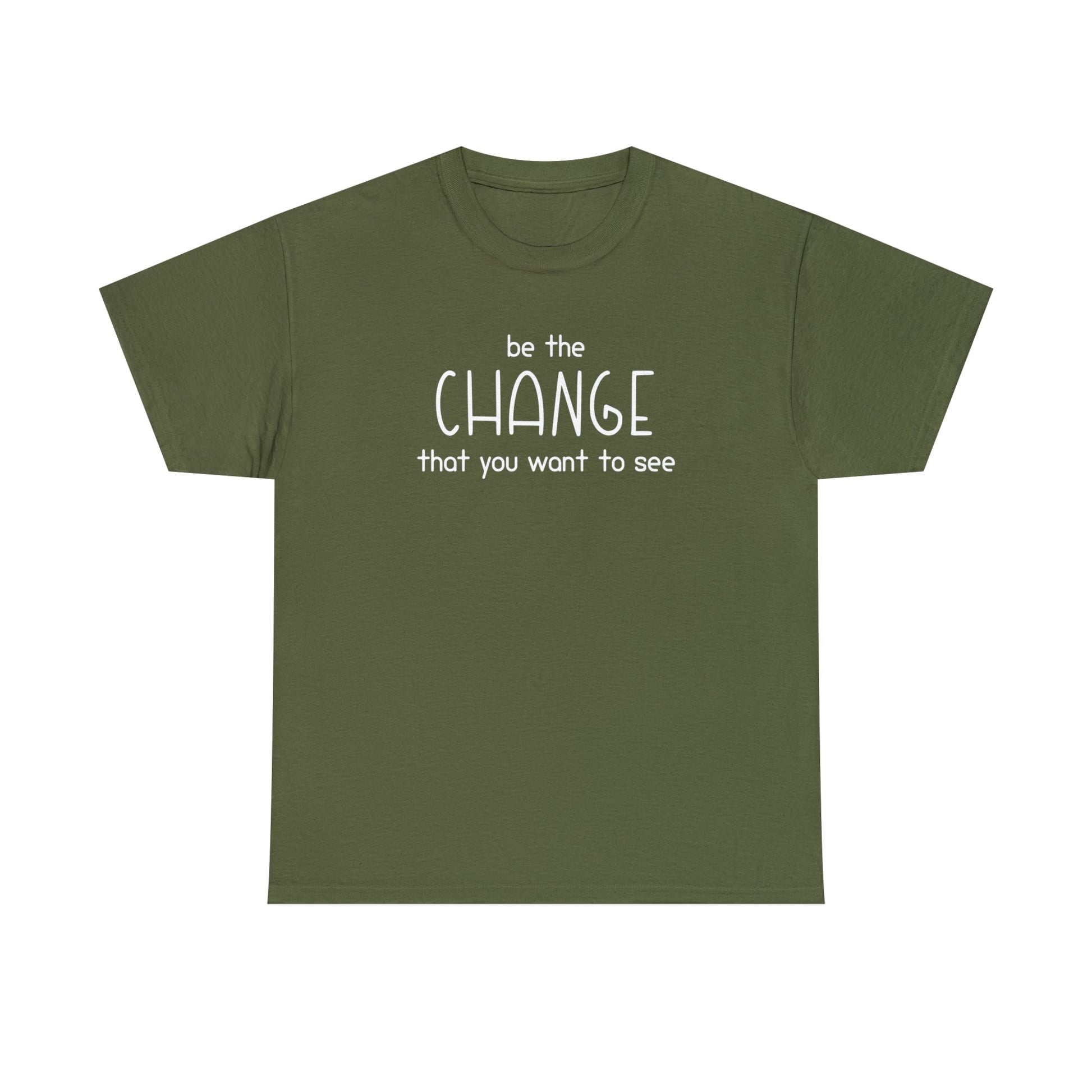 Be The Change That You Want To See | Text Tees - Detezi Designs-28004607793511370097