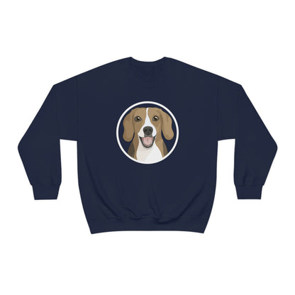 Beagle Circle | Crewneck Sweatshirt - Detezi Designs-13286482984316894546