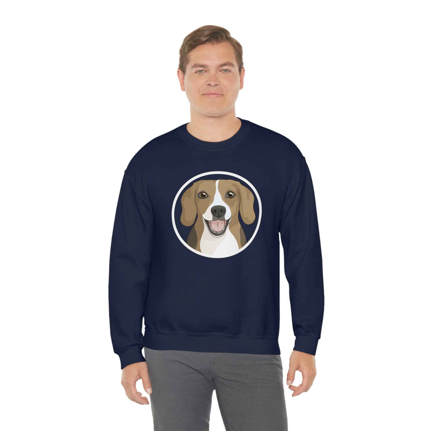 Beagle Circle | Crewneck Sweatshirt - Detezi Designs-94391555753381412429