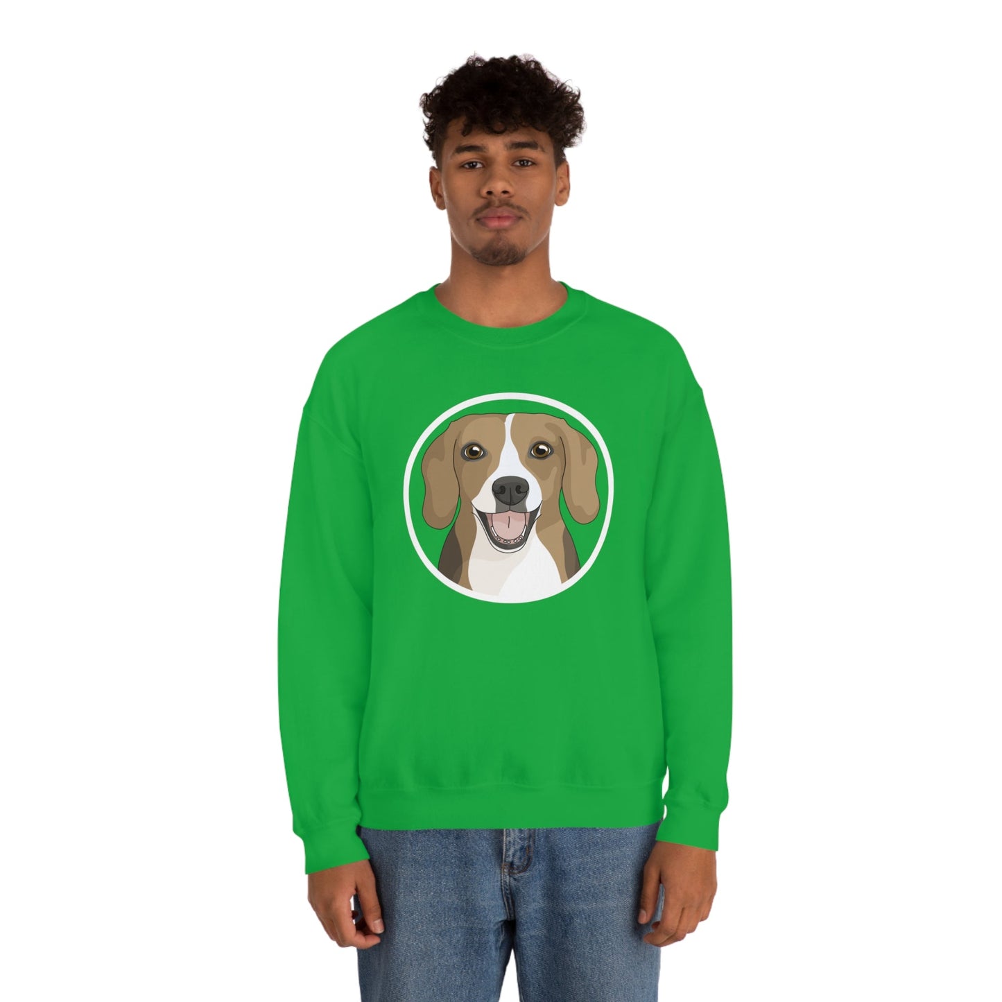 Beagle Circle | Crewneck Sweatshirt - Detezi Designs-94391555753381412429