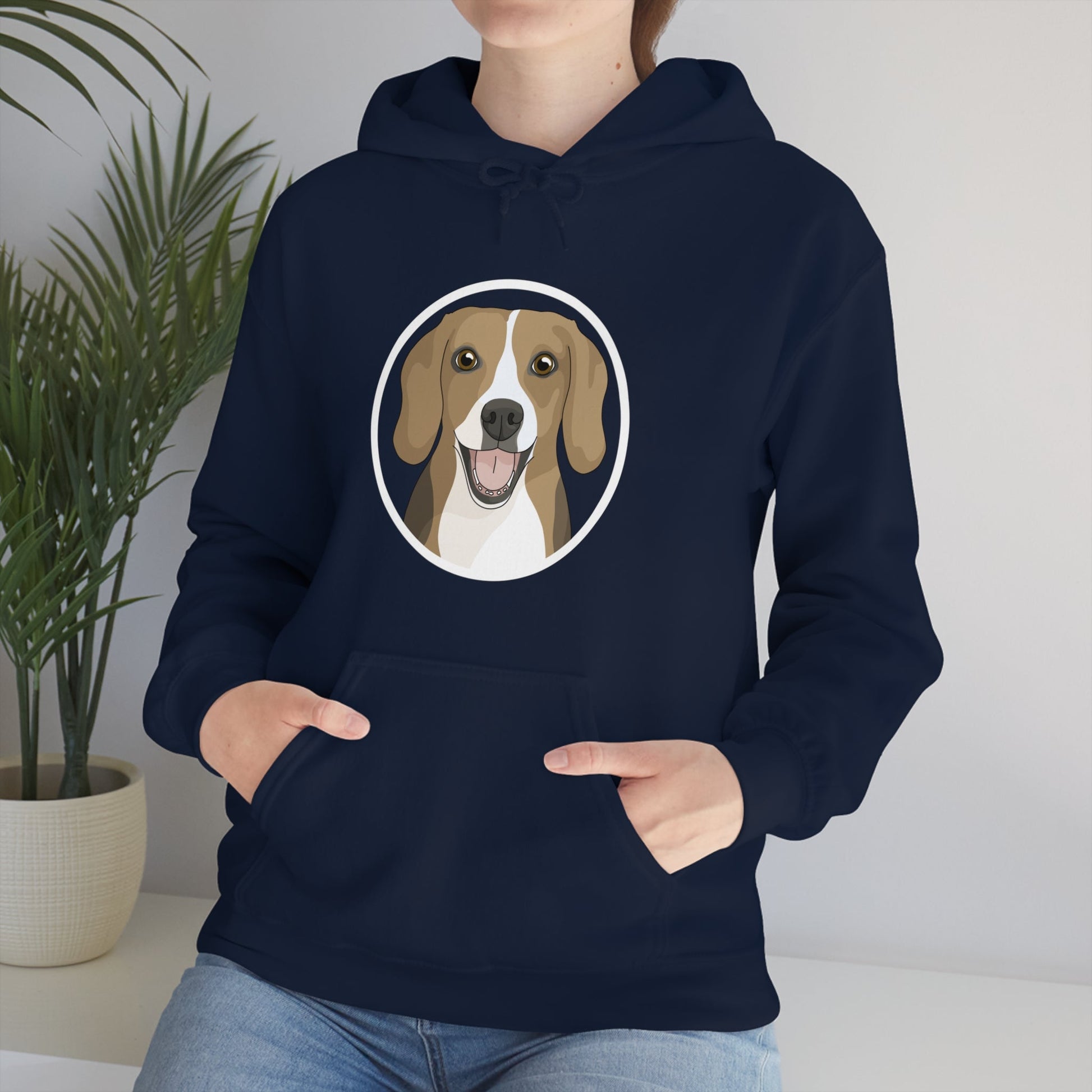 Beagle Circle | Hooded Sweatshirt - Detezi Designs-18549179682463254276