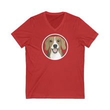 Load image into Gallery viewer, Beagle Circle | Unisex V-Neck Tee - Detezi Designs-30184404131409594318
