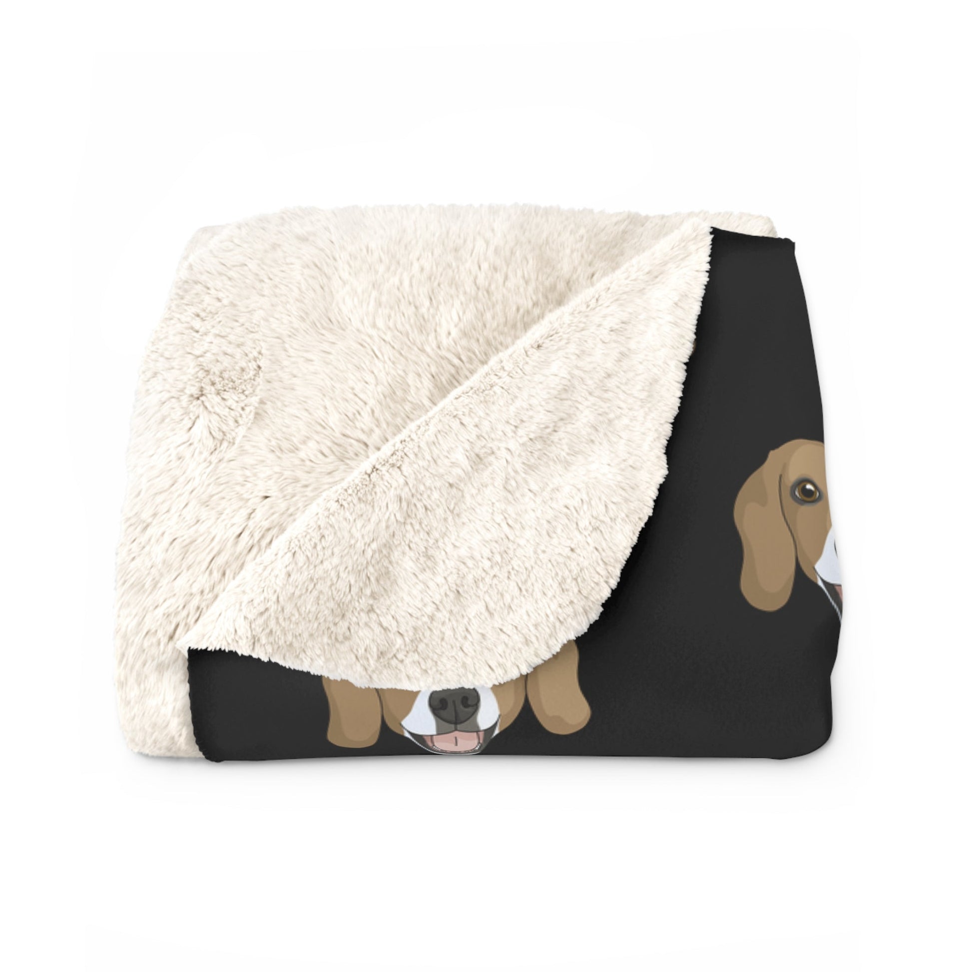 Beagle Face | Sherpa Fleece Blanket - Detezi Designs-14418640047551577029