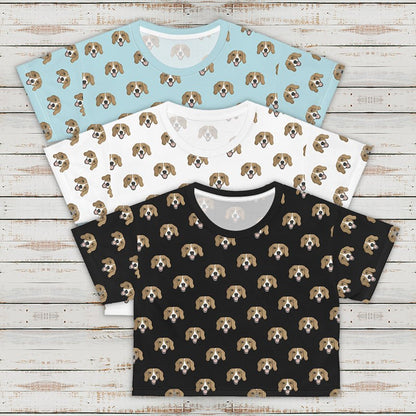 Beagle Faces | Crop Tee - Detezi Designs-GR001