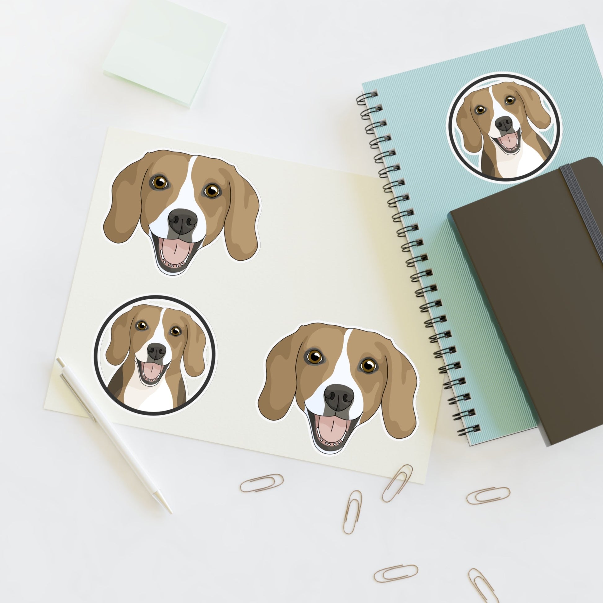 Beagle | Sticker Sheet - Detezi Designs-32496290808300616174