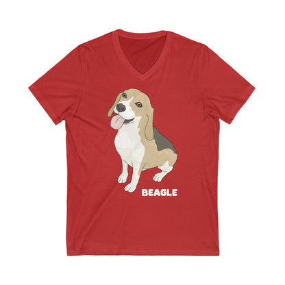 Beagle | Unisex V-Neck Tee - Detezi Designs-10606546416344332009