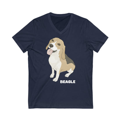 Beagle | Unisex V-Neck Tee - Detezi Designs-21722764094105286799