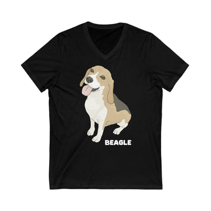 Beagle | Unisex V-Neck Tee - Detezi Designs-89101671646798240640