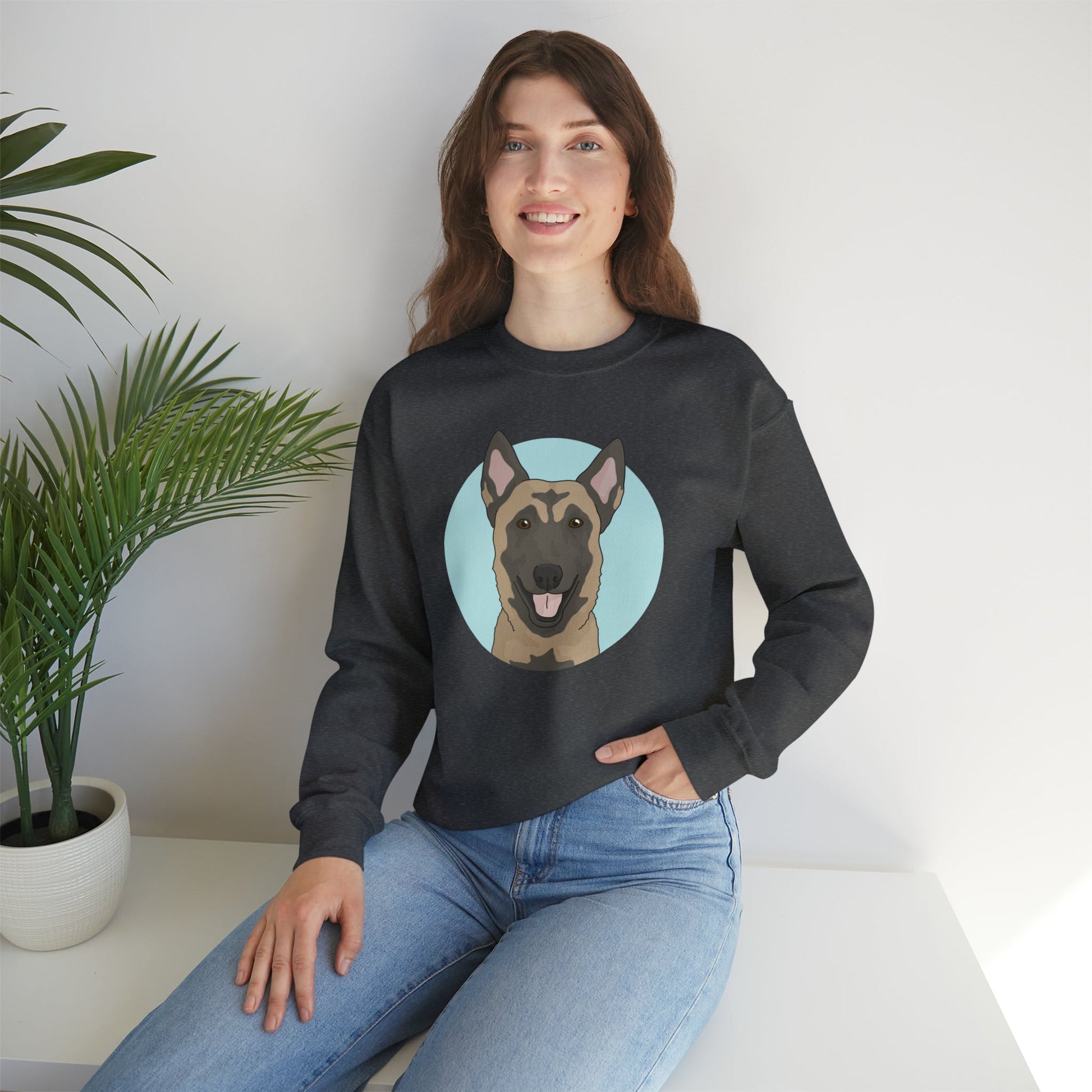 Belgian Malinois | Crewneck Sweatshirt - Detezi Designs-77991327124382537465