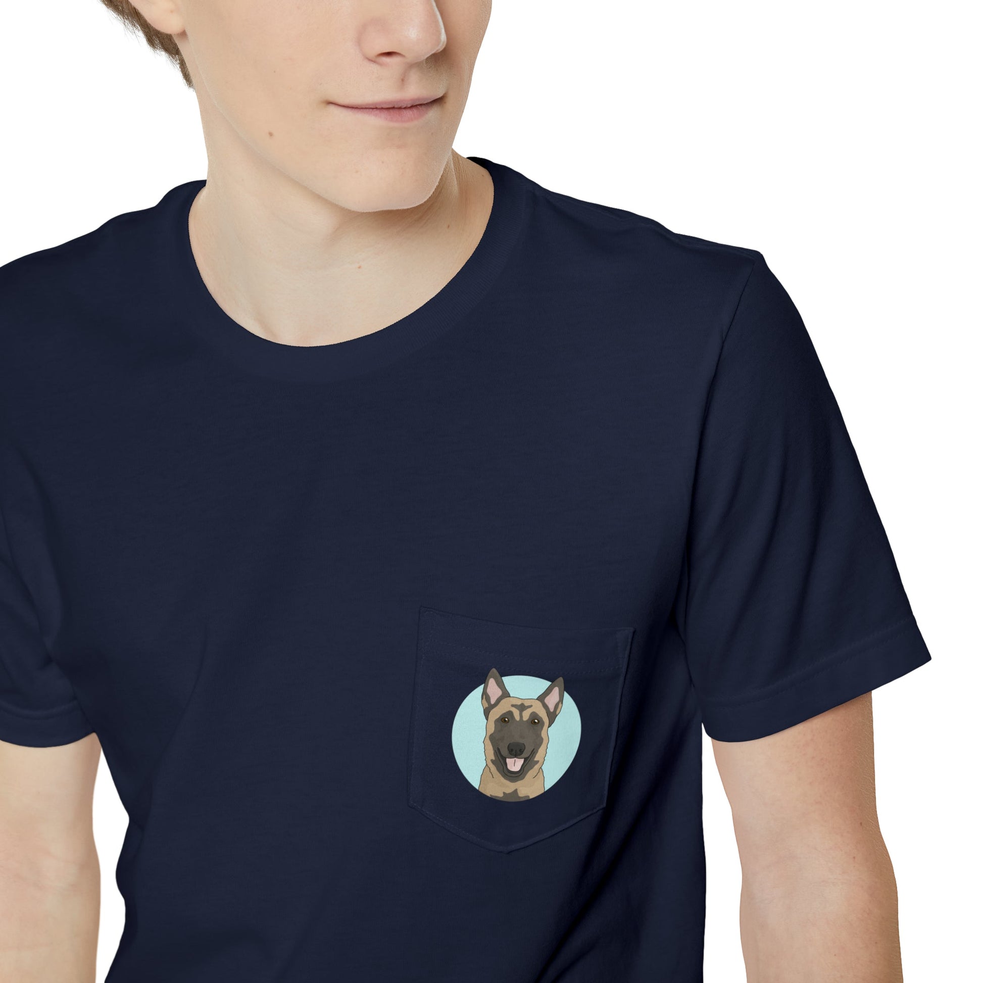 Belgian Malinois | Pocket T-shirt - Detezi Designs-11134653381765014209