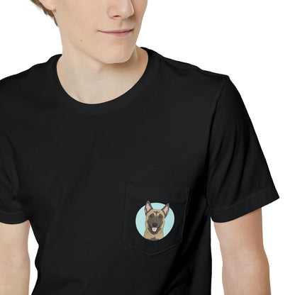 Belgian Malinois | Pocket T-shirt - Detezi Designs-11134653381765014209