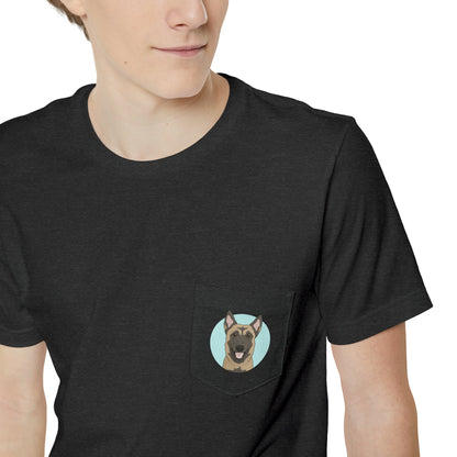 Belgian Malinois | Pocket T-shirt - Detezi Designs-11134653381765014209