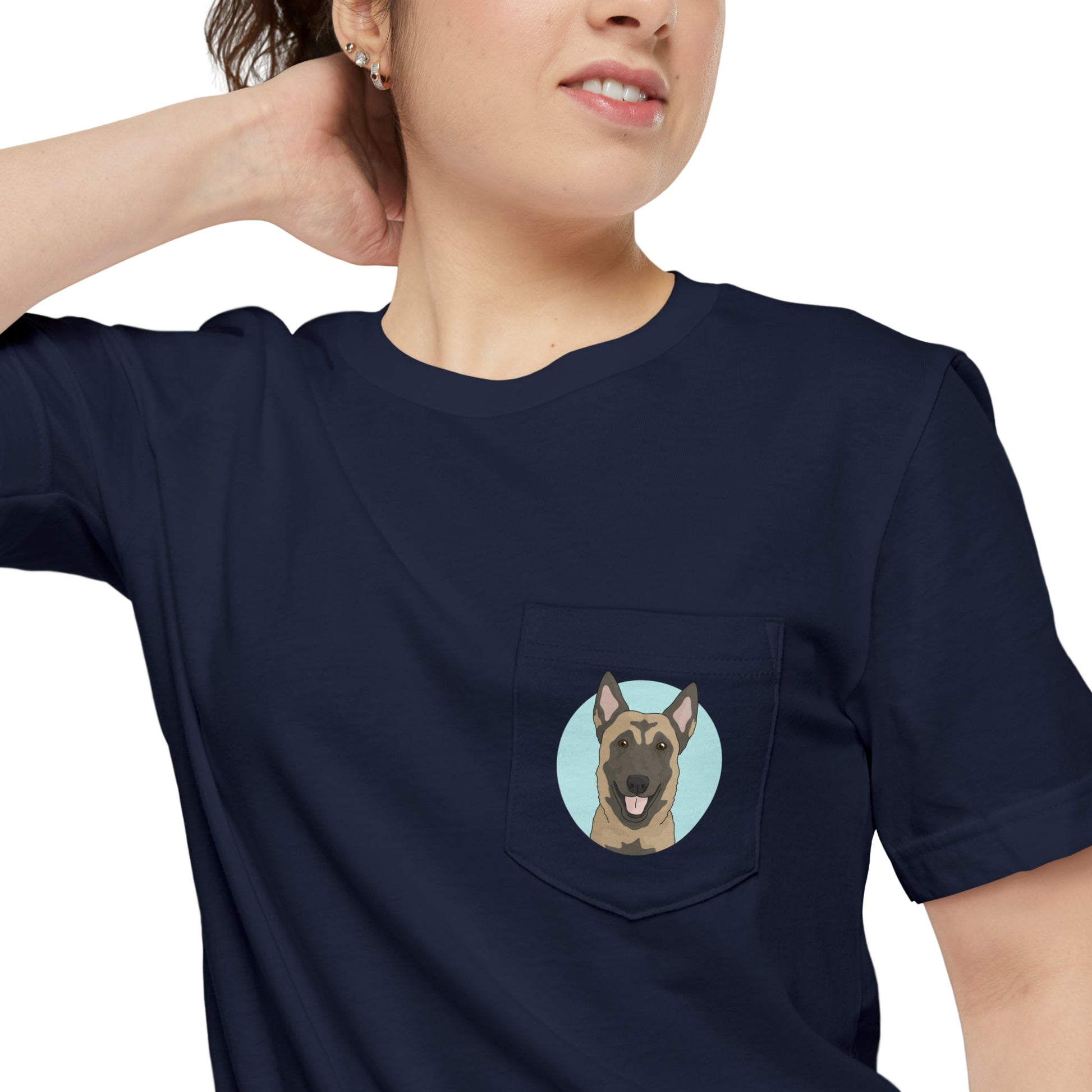 Belgian Malinois | Pocket T-shirt - Detezi Designs-11134653381765014209