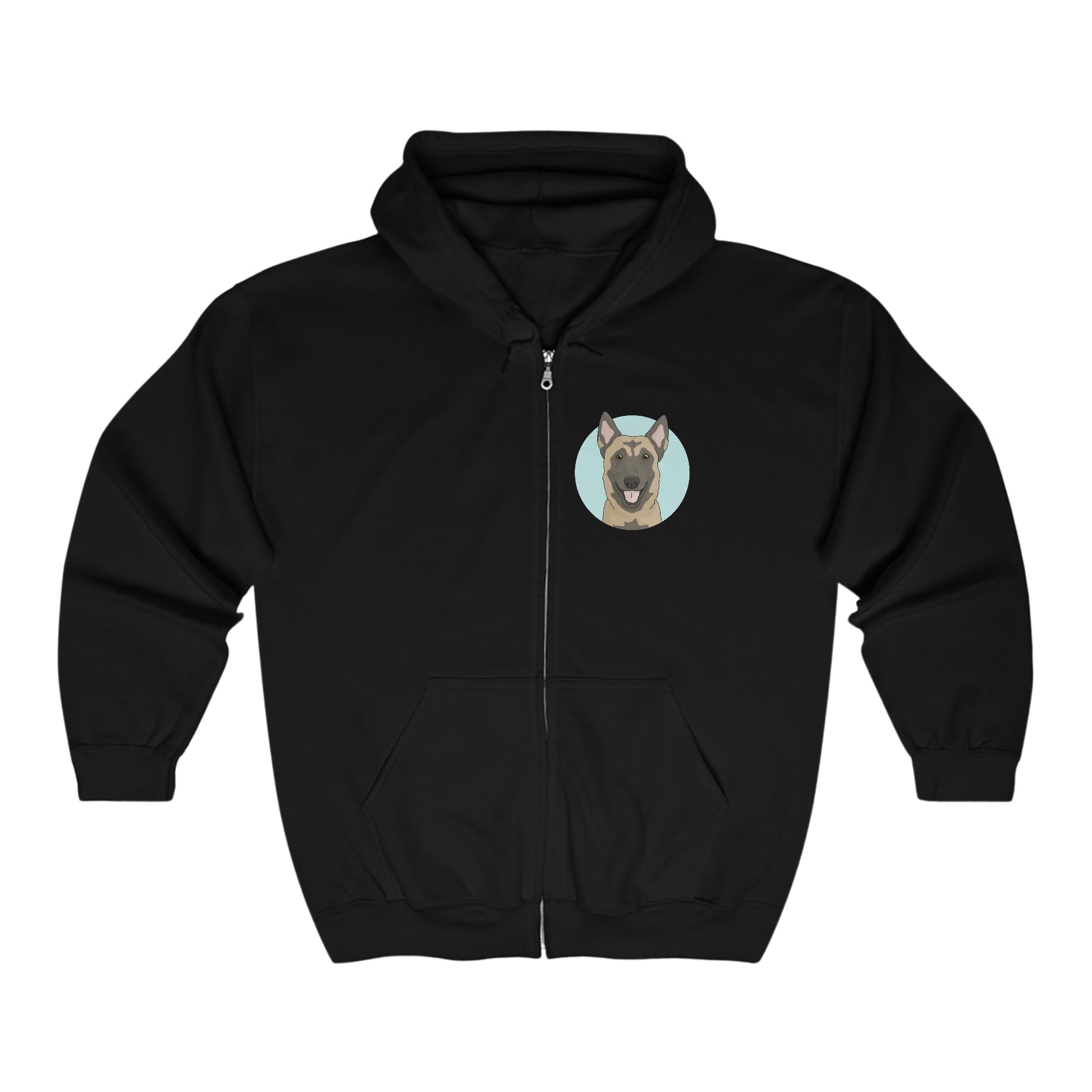 Belgian Malinois | Zip-up Sweatshirt - Detezi Designs-21754806428540446157