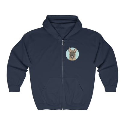 Belgian Malinois | Zip-up Sweatshirt - Detezi Designs-30226530715491452291