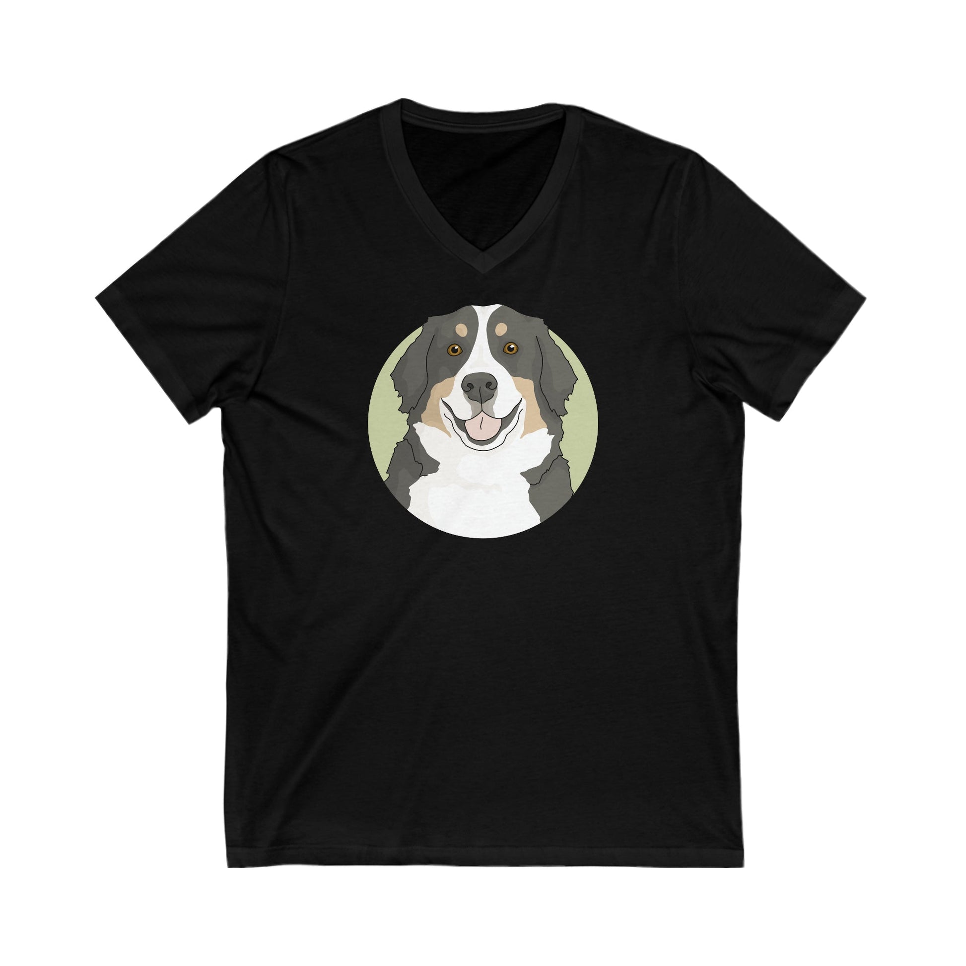 Bernese Mountain Dog | Unisex V-Neck Tee - Detezi Designs-73963141012918970722